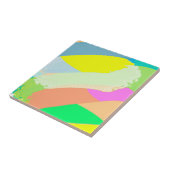 Abstract kunstpaascoraal lavender Yellow Tegeltje (Zijkant)
