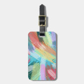 Abstract kunstpasta bagagelabel (Voorkant verticaal)