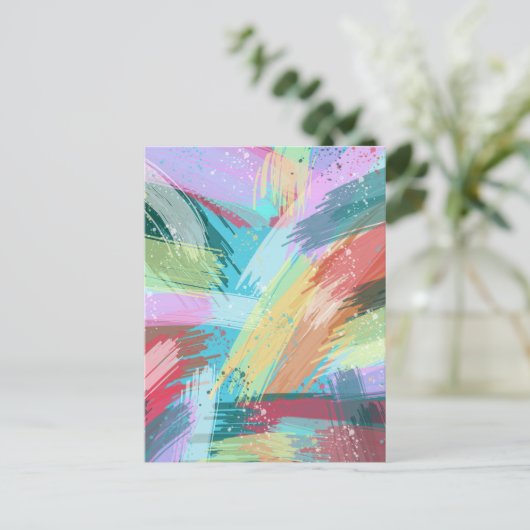 Abstract kunstpasta briefkaart (Staand voorkant)