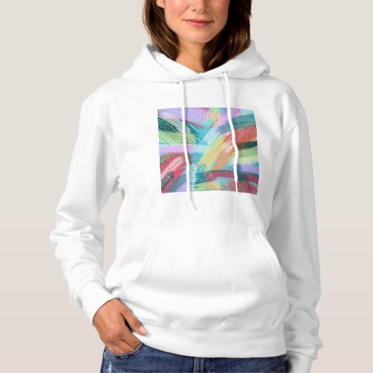 Abstract kunstpasta hoodie (Voorkant)