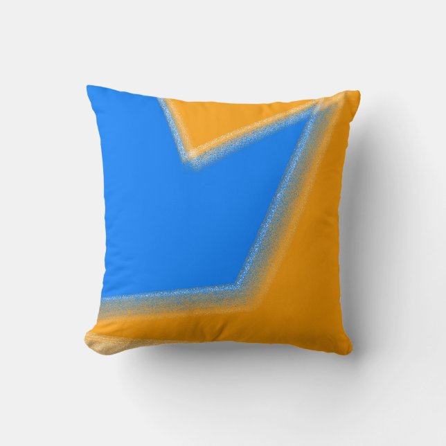 Abstract kunstpasta lavender blauw Sinaasappel Kussen (Voorkant)