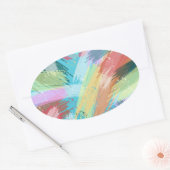 Abstract kunstpasta ovale sticker (Envelop)