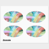 Abstract kunstpasta ovale sticker (Vel)