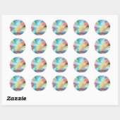 Abstract kunstpasta ronde sticker (Vel)