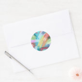 Abstract kunstpasta ronde sticker (Envelop)