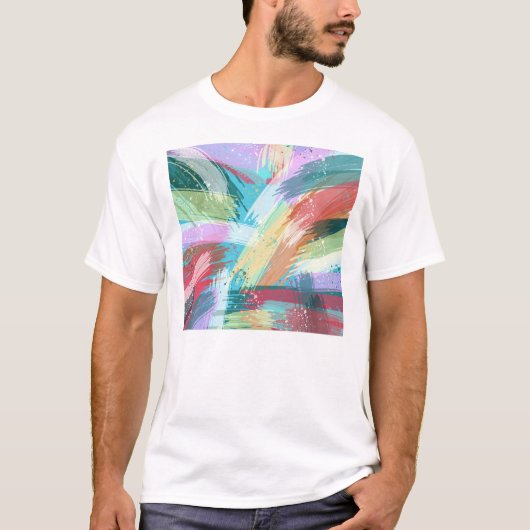 Abstract kunstpasta t-shirt (Voorkant)