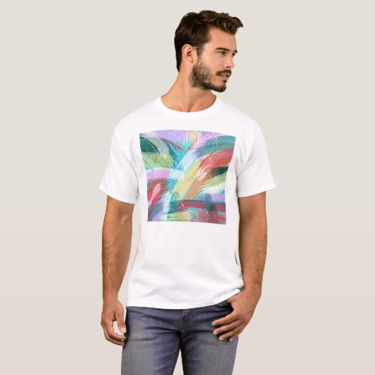 Abstract kunstpasta t-shirt (Voorkant volledig)