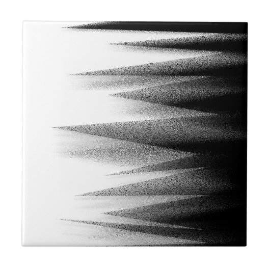 Abstract kunstpasta zwart, wit, vet tegeltje (Voorkant)