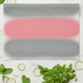 Abstract kunstpastel roze grijze minimalisme theedoek (Gevouwen)