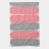 Abstract kunstpastel roze grijze minimalisme theedoek (Verticaal)