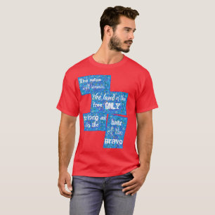 abstract kunstpatriottisch land van de vrije lappe t-shirt
