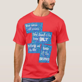 abstract kunstpatriottisch land van de vrije lappe t-shirt