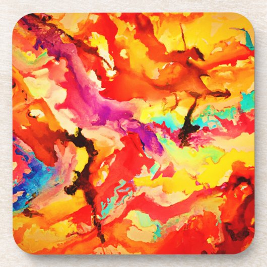 Abstract kunstpatroon bier onderzetter (Voorkant)