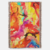 Abstract kunstpatroon deken (Voorkant Verticaal)
