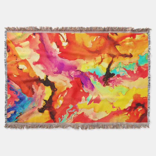 Abstract kunstpatroon deken (Voorkant)