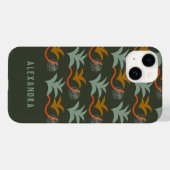 Abstract kunstpatroon donkergroene, persoonlijke n Case-Mate iPhone case (Achterkant (horizontaal))
