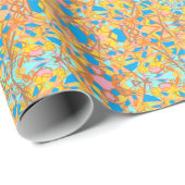 Abstract kunstpatroon in Perzisch of Midden-Oosten Cadeaupapier (Rol Hoek)