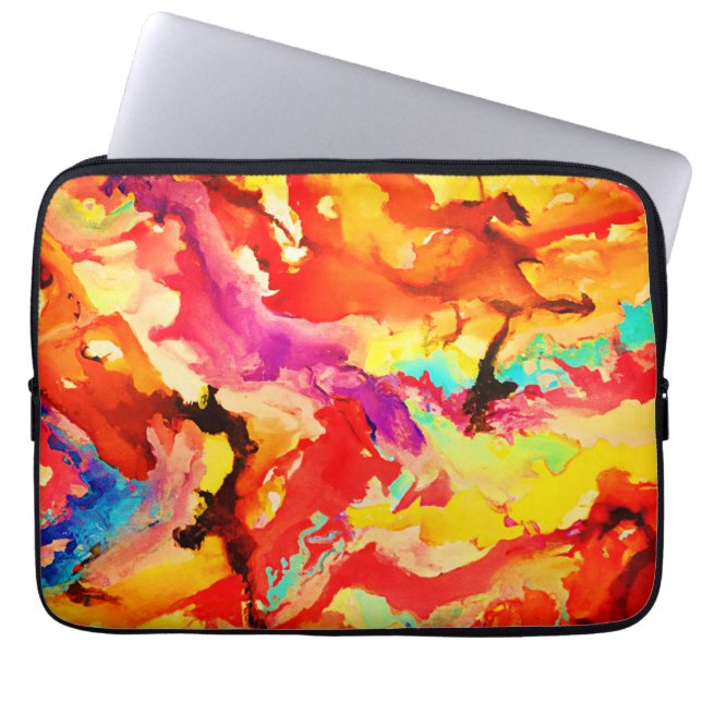 Abstract kunstpatroon laptop sleeve (Voorkant)