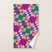 Abstract kunstpatroon met fijne geelbloem bad handdoek (Handdoek)