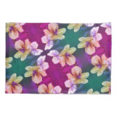 Abstract kunstpatroon met fijne geelbloem kussensloop (Achterkant)