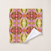 Abstract kunstpatroon met fijne paardebloemen bad handdoek (Wasdoekje)