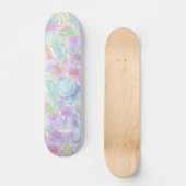 Abstract kunstpatroon met zomergolven persoonlijk skateboard (Voorkant)