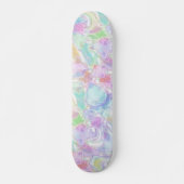 Abstract kunstpatroon met zomergolven persoonlijk skateboard (Voorkant)