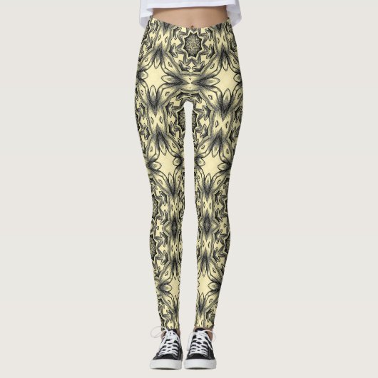 Abstract kunstpatroon naadloos leggings (Voorkant)