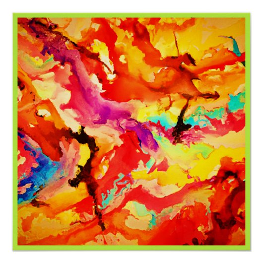 Abstract kunstpatroon perfect poster (Voorkant)
