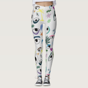 Abstract kunstpatroon voor ogen leggings