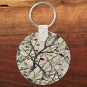 Abstract kunstpatroon zonder naadloze Olijf Sleutelhanger (Voorkant)