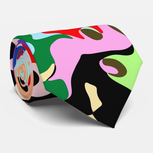Abstract Kunstpatroonontwerp Stropdas (Opgerold)