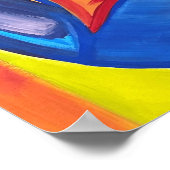 abstract kunstportait schilderen voor "vrede" poster (Hoek)