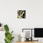 Abstract Kunstposter Gouden Nacht Poster (Thuiskantoor)