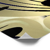 Abstract Kunstposter Gouden Nacht Poster (Hoek)