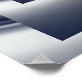 Abstract Kunstposter Zilveren Plaat Vier Poster (Hoek)