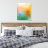 Abstract kunstrood - blauw Paars roze Canvas Afdruk (Insitu (Slaapkamer))
