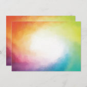 Abstract kunstrood geel Oranje groen ledige tinent Notitiekaartje (Voorkant / Achterkant)