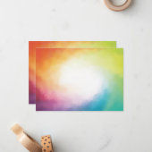 Abstract kunstrood geel Oranje groen ledige tinent Notitiekaartje (Voorkant / Achterkant in situ)