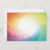 Abstract kunstrood geel Oranje groen ledige tinent Notitiekaartje (Achterkant)