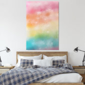 Abstract kunstrood roze blauw Paars kleurrijk mode Canvas Afdruk (Insitu (Slaapkamer))