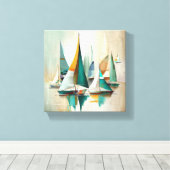 Abstract kunstschild canvas afdruk (Insitu (Houten vloer))
