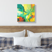 Abstract kunstschild canvas afdruk (Insitu (Slaapkamer))
