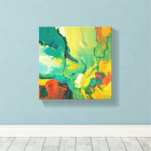 Abstract kunstschild canvas afdruk (Insitu (Houten vloer))