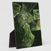 Abstract kunstschild met verdraaid evenwicht fotoplaat (Zijkant)