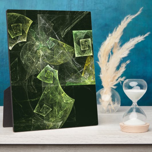 Abstract kunstschild met verdraaid evenwicht fotoplaat (Zijkant)