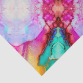 Abstract kunstschildboek met roze groene kleur tissuepapier (Detail)