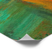 Abstract Kunstschilder rood Oranje groen goud Poster (Hoek)