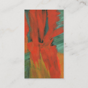 Abstract Kunstschilder rood Oranje groen goud Visitekaartje