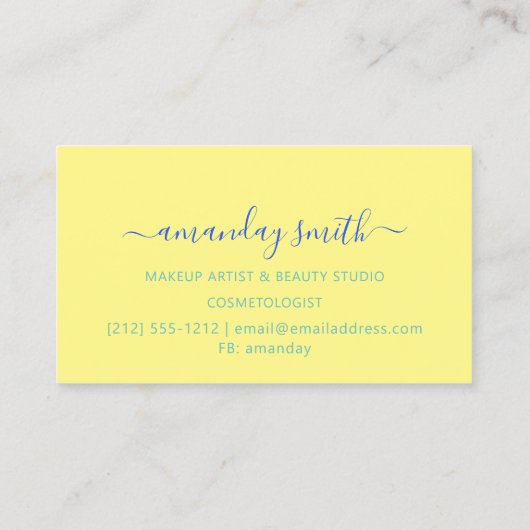 Abstract kunstschilder voor professioneel merk visitekaartje (Achterkant)